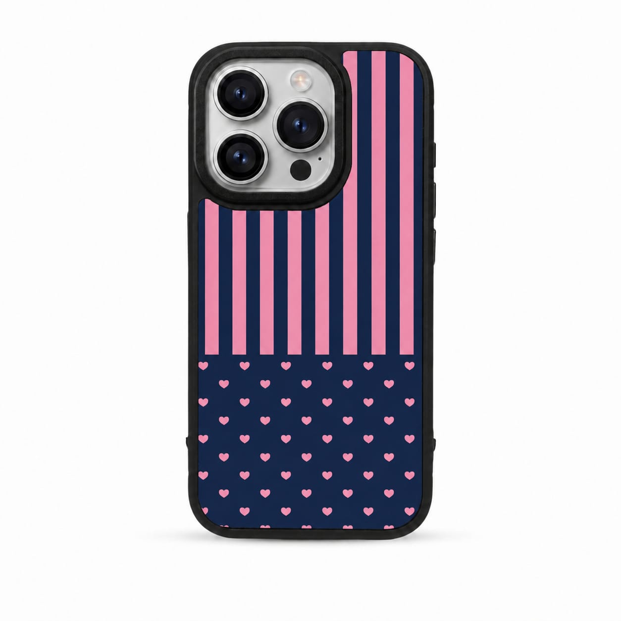 UNIIIV MIDNIGHT HEARTSTRIPE PHONE CASE